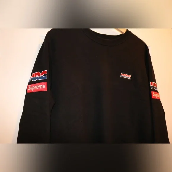 Supreme Honda Fox Racing Crewneck Black Size Medium